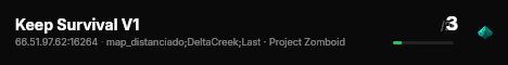 Keep Survival V1 live status badge