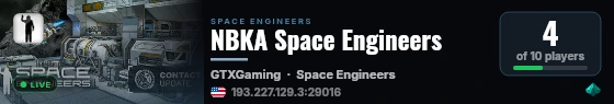 NBKA Space Engineers live status badge