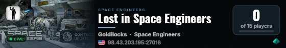 Lost in Space Engineers live status badge