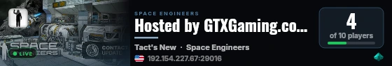 Hosted by GTXGaming.co.uk live status badge