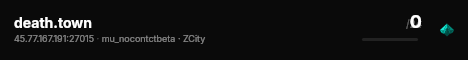 death.town live status badge