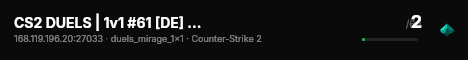 CS2 DUELS | 1v1 #61 [DE] — CYBERSHOKE.NET (ONLY MIRAGE) live status badge
