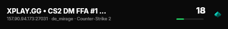 XPLAY.GG • CS2 DM FFA #1 • [DE] live status badge