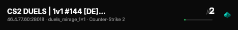 CS2 DUELS | 1v1 #144 [DE] — CYBERSHOKE.NET (ONLY MIRAGE) live status badge