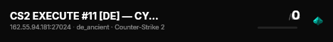 CS2 EXECUTE #11 [DE] — CYBERSHOKE.NET (9 SLOTS) live status badge