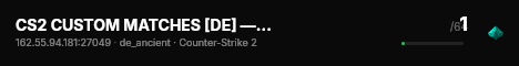 CS2 CUSTOM MATCHES [DE] — CYBERSHOKE.NET live status badge
