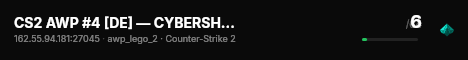 CS2 AWP #4 [DE] — CYBERSHOKE.NET (ONLY AWP LEGO 2) live status badge