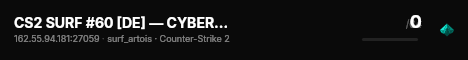 CS2 SURF #60 [DE] — CYBERSHOKE.NET (TIER 1-2 - EASY) live status badge