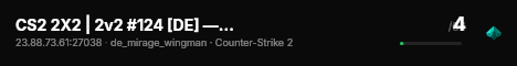 CS2 2X2 | 2v2 #124 [DE] — CYBERSHOKE.NET live status badge