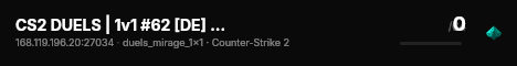 CS2 DUELS | 1v1 #62 [DE] — CYBERSHOKE.NET (ONLY MIRAGE) live status badge