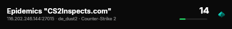 Epidemics "CS2Inspects.com" live status badge