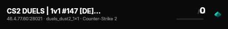 CS2 DUELS | 1v1 #147 [DE] — CYBERSHOKE.NET (ONLY DUST2) live status badge