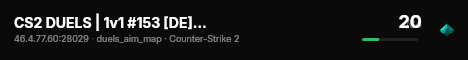 CS2 DUELS | 1v1 #153 [DE] — CYBERSHOKE.NET (ARENA MAPS) live status badge