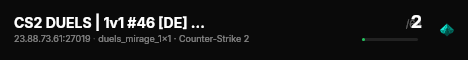 CS2 DUELS | 1v1 #46 [DE] — CYBERSHOKE.NET (ONLY MIRAGE) live status badge