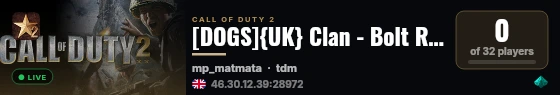 [DOGS]{UK} Clan - Bolt Rifles Only live status badge