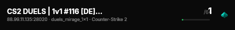 CS2 DUELS | 1v1 #116 [DE] — CYBERSHOKE.NET (ONLY MIRAGE) live status badge