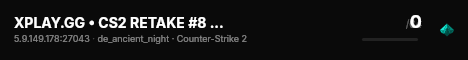 XPLAY.GG • CS2 RETAKE #8 • [DE] live status badge