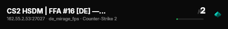 CS2 HSDM | FFA #16 [DE] — CYBERSHOKE.NET live status badge