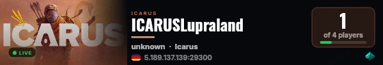 ICARUSLupraland live status badge