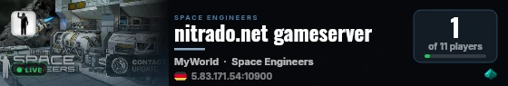 nitrado.net gameserver live status badge