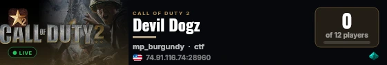 Devil Dogz live status badge