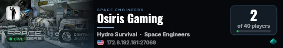 Osiris Gaming live status badge