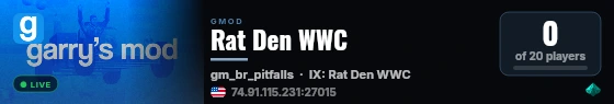 Rat Den WWC live status badge