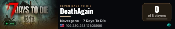 DeathAgain live status badge