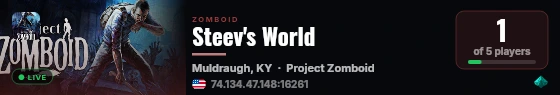 Steev's World live status badge