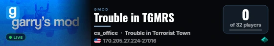 Trouble in TGMRS live status badge
