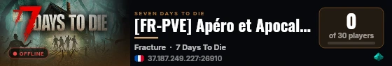 [FR-PVE] Apéro et Apocalypse test live status badge