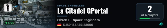 La Citadel GPortal live status badge