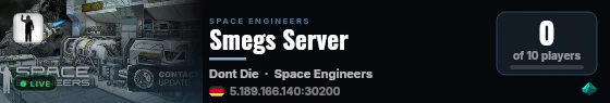 Smegs Server live status badge