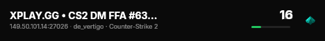 XPLAY.GG • CS2 DM FFA #63 • [PL] live status badge
