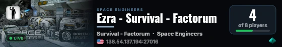 Ezra - Survival - Factorum live status badge