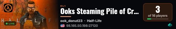 Ooks Steaming Pile of Crap live status badge