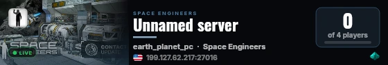Unnamed server live status badge