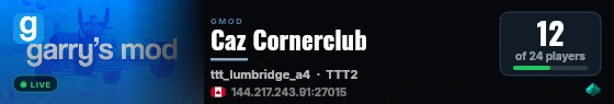 Caz Cornerclub live status badge