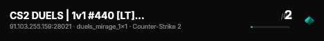 CS2 DUELS | 1v1 #440 [LT] — CYBERSHOKE.NET (ONLY MIRAGE) live status badge