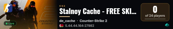 Stalnoy Cache - FREE SKINCHANGER live status badge
