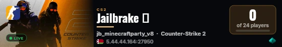 Jailbrake 💛 live status badge