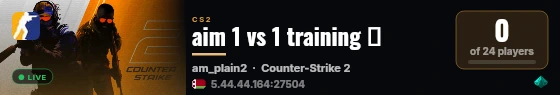 aim 1 vs 1 training 🥉 live status badge