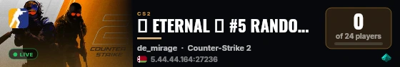 🍨 ETERNAL 🍨 #5 RANDOM CHEATS - !cw !ws !shop !vip live status badge