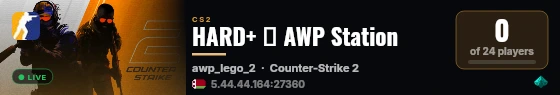 HARD+ 🔞 AWP Station live status badge