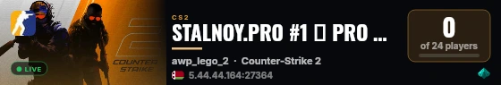 STALNOY.PRO #1 👽 PRO AWP live status badge