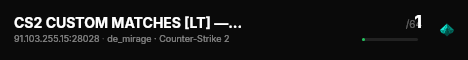 CS2 CUSTOM MATCHES [LT] — CYBERSHOKE.NET live status badge