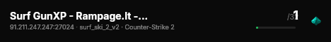 Surf GunXP - Rampage.lt - Newest Skins !ranks !vip live status badge