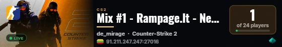 Mix #1 - Rampage.lt - Newest Skins !ranks !vip live status badge