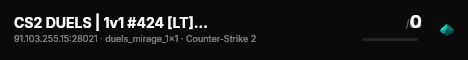 CS2 DUELS | 1v1 #424 [LT] — CYBERSHOKE.NET (ONLY MIRAGE) live status badge