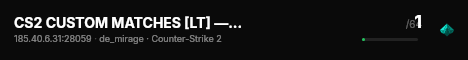 CS2 CUSTOM MATCHES [LT] — CYBERSHOKE.NET live status badge